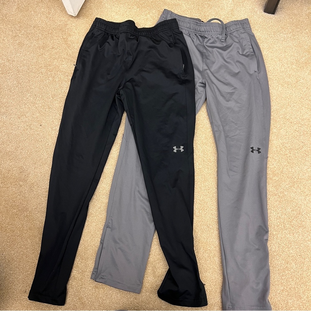 Lot of 2 Under Armour boys Challenger II training pants, Big Kids L (14)